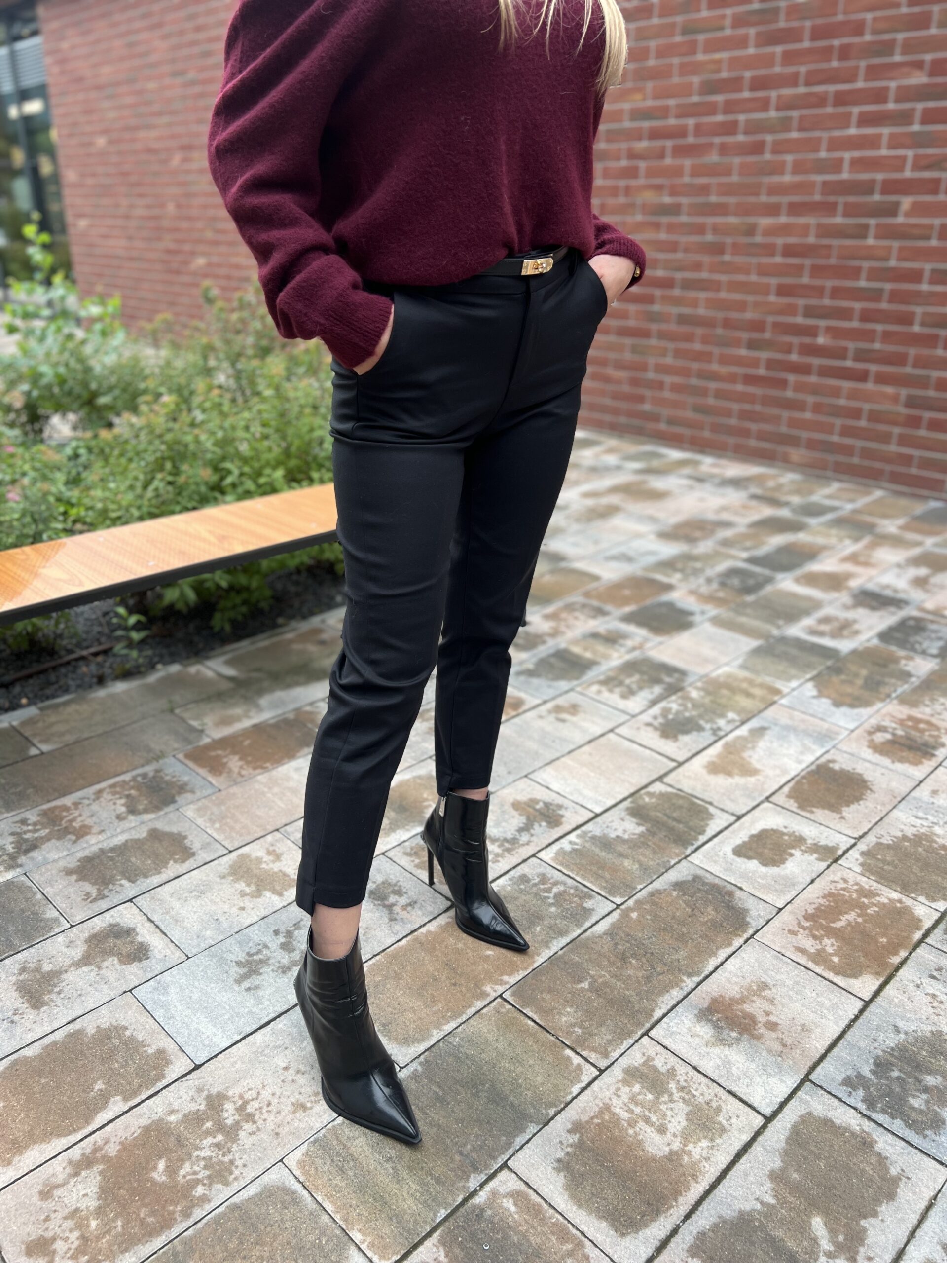 SPODNIE CYGARETKI CZARNE