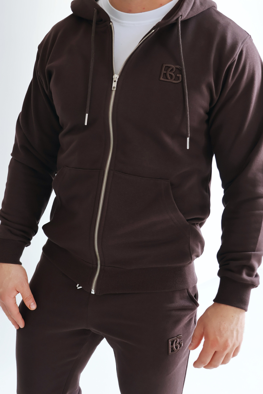 BLUZA MĘSKA BG ZIPPY GORZKA CZEKOLADA