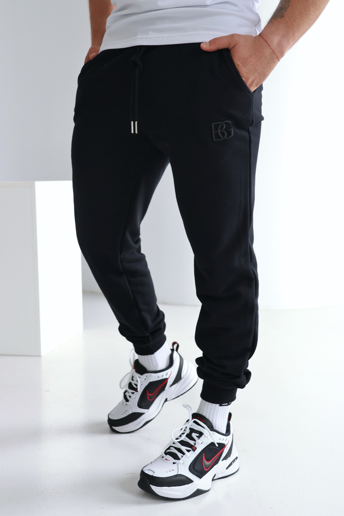 SPODNIE MĘSKIE BG BRAND CZARNE