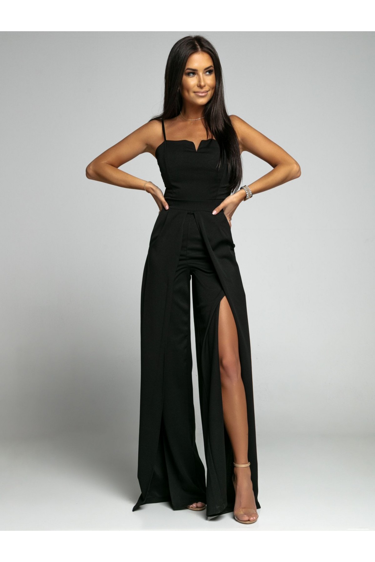 ELEGANCKI KOMBINEZON CZARNY