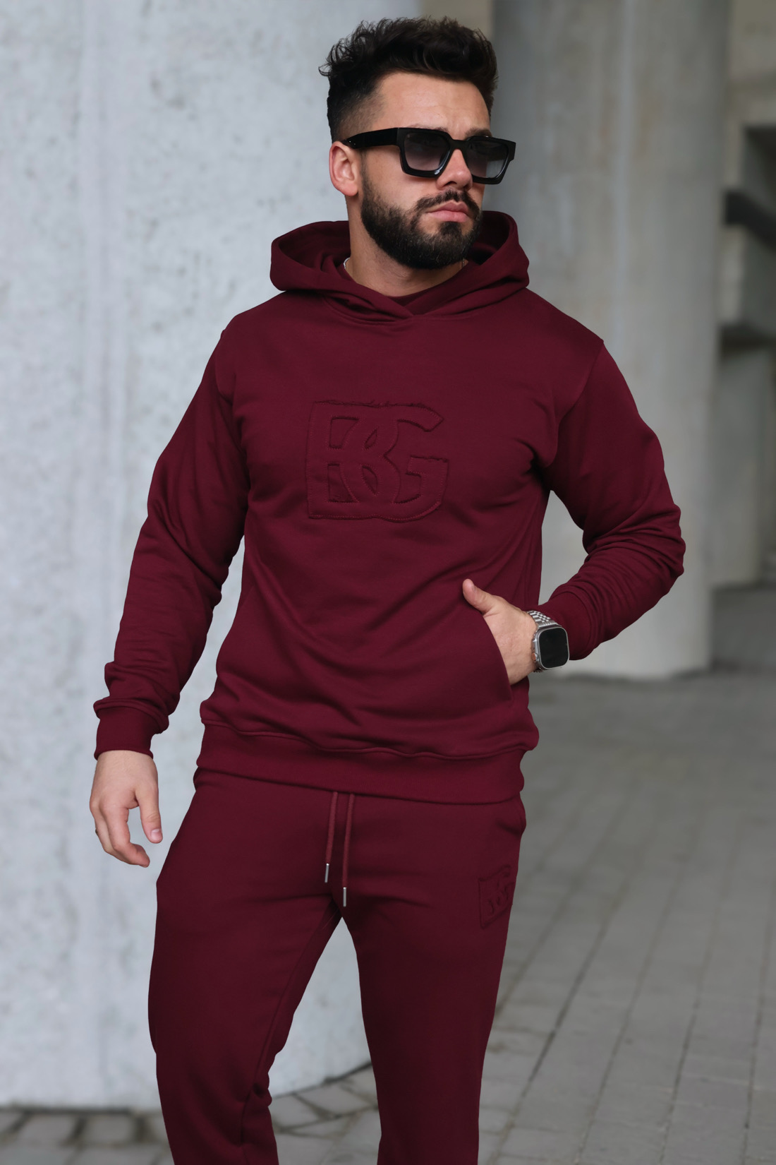 DRES MĘSKI BG MATCHY BORDO