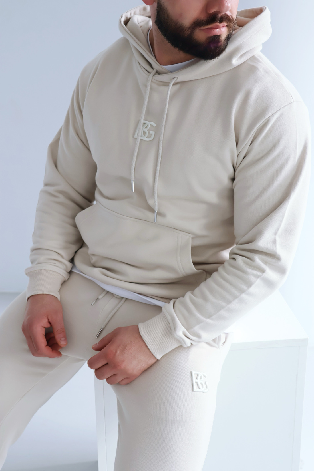 BLUZA MĘSKA BG KANGOO |JASNY BEŻ