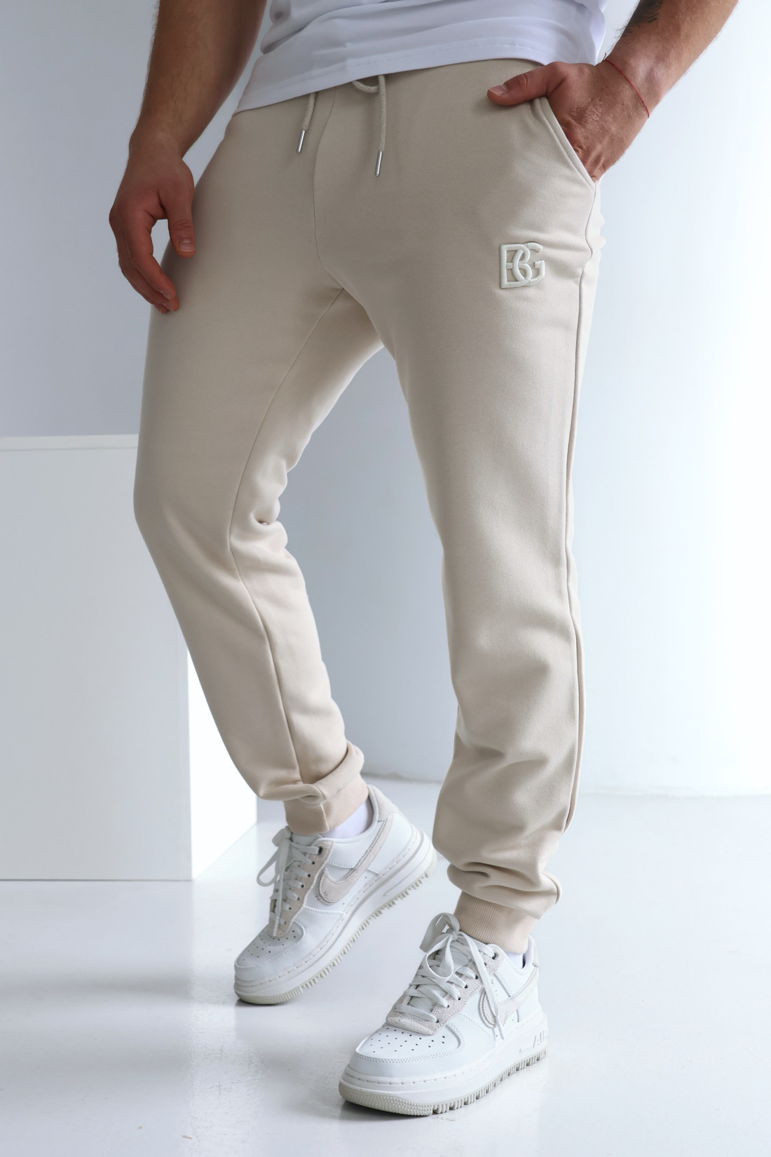 SPODNIE MĘSKIE BG BRAND JASNY BEŻ