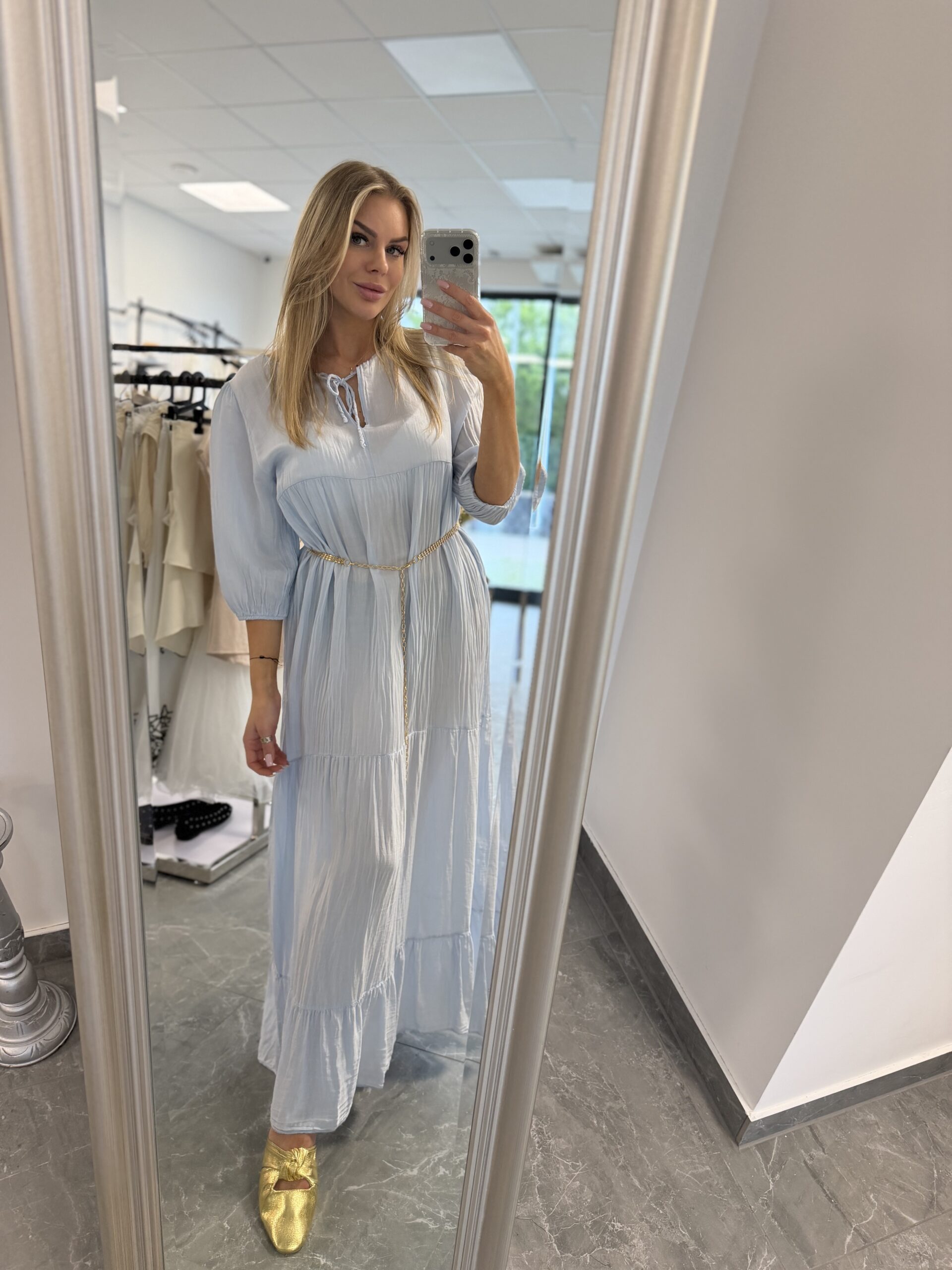 LETNIA SUKIENKA MAXI – BŁĘKIT